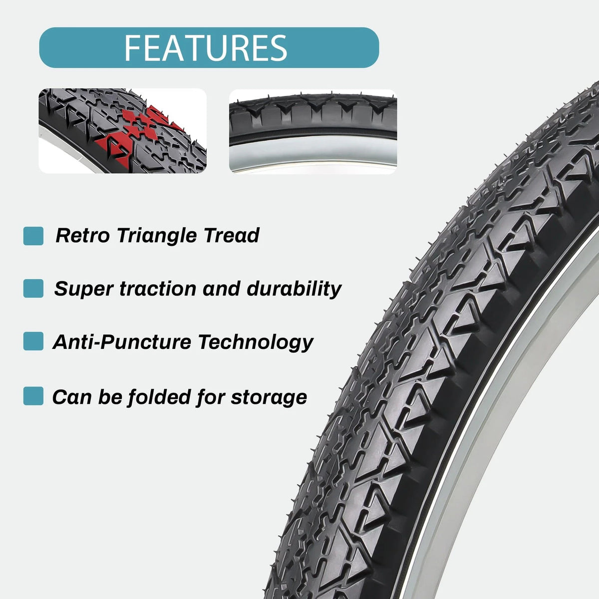 2X Cruiser Bike Tires for 26" Bikes (26x2.125, 26x2.13)