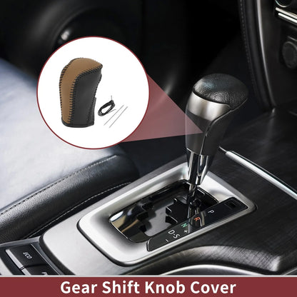 1 Pc Gear Shift Knob Cover for Honda Inspire (2023) Black Faux Leather