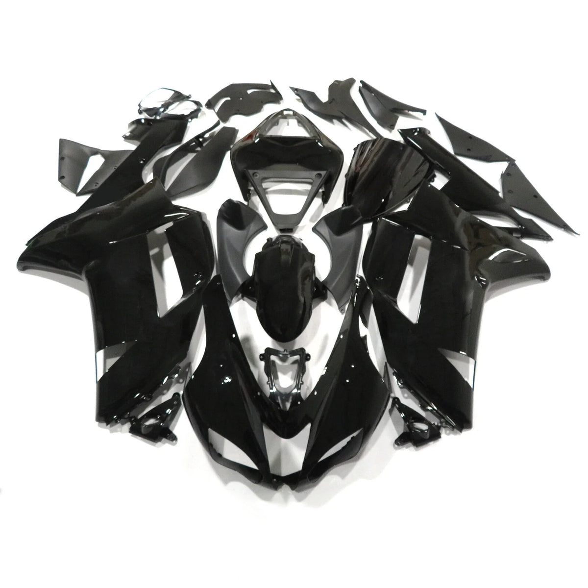 Gloss Black Fairing Kit for Kawasaki Ninja ZX6R (2007–2008) 636 Injection