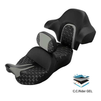 Gel Seat Backrests for Harley Touring Street Glide (2014–2023)