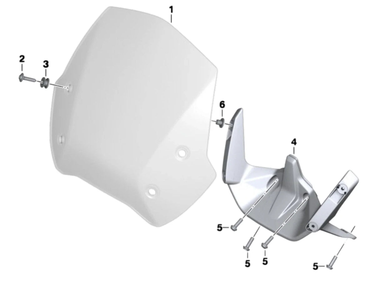 Windshield for BMW R 1200 R (2014–2018) 46638534281