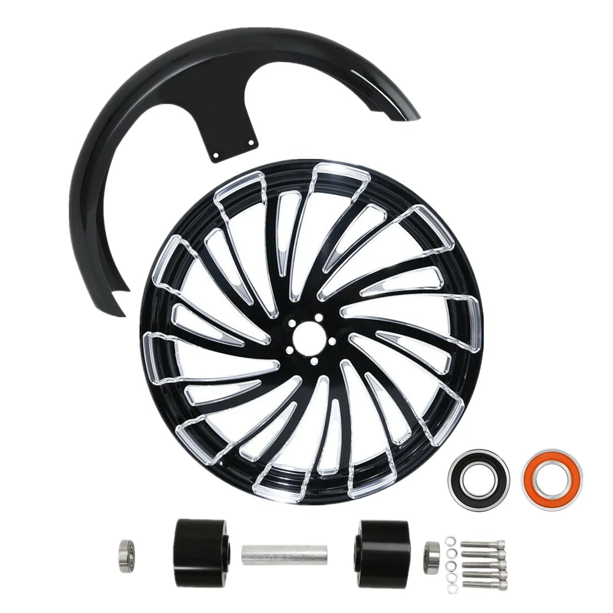 26" Front Wheel Rim for Harley Road Glide (2008–2025) Dual Disc Hub, Fender