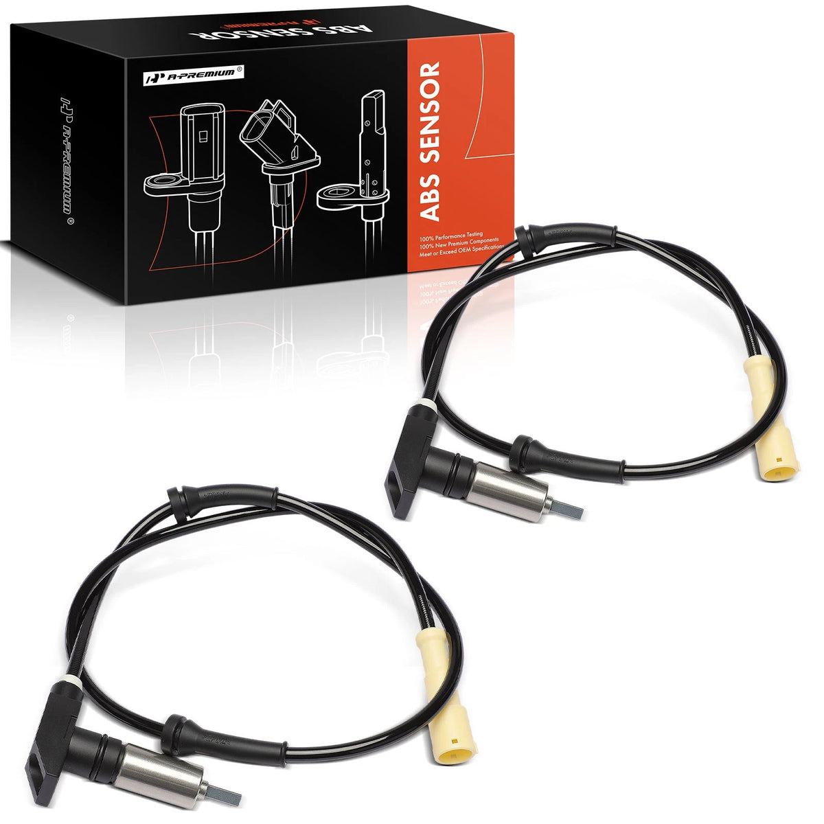 2X Front ABS Wheel Speed Sensor for BMW E34 535i (1990) 34521154044, 0265001029