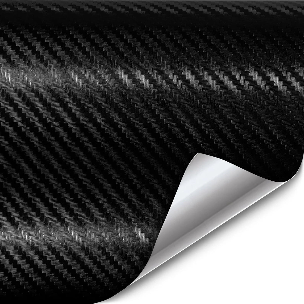 5ft x 25sq ft Black 3D Carbon Fiber Vinyl for Automotive Wrap