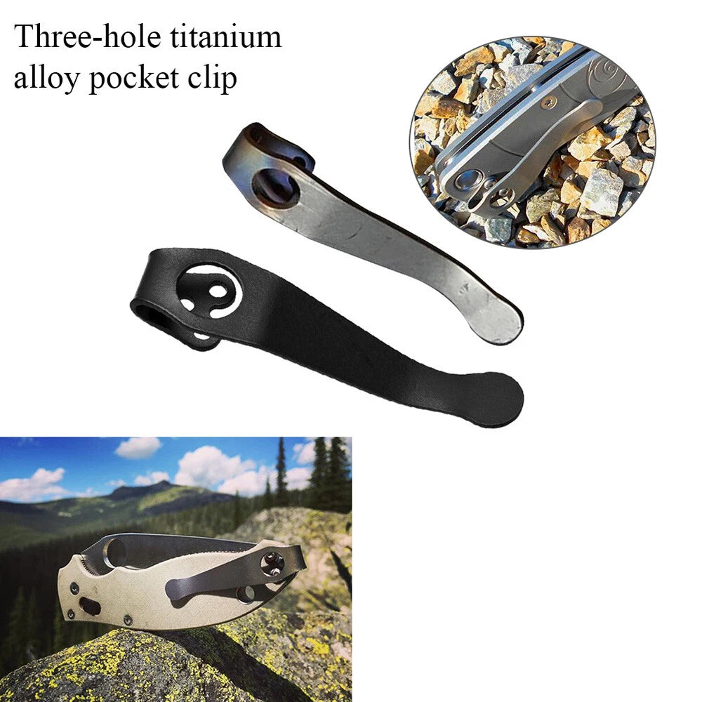 Deep Carry Pocket Clip for Spyderco PM2 Smock Delica