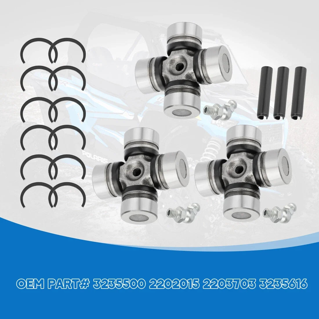 U-Joint Kit for Polaris RZR/Ranger 1000 900 800 Turbo XP (2014–2023)