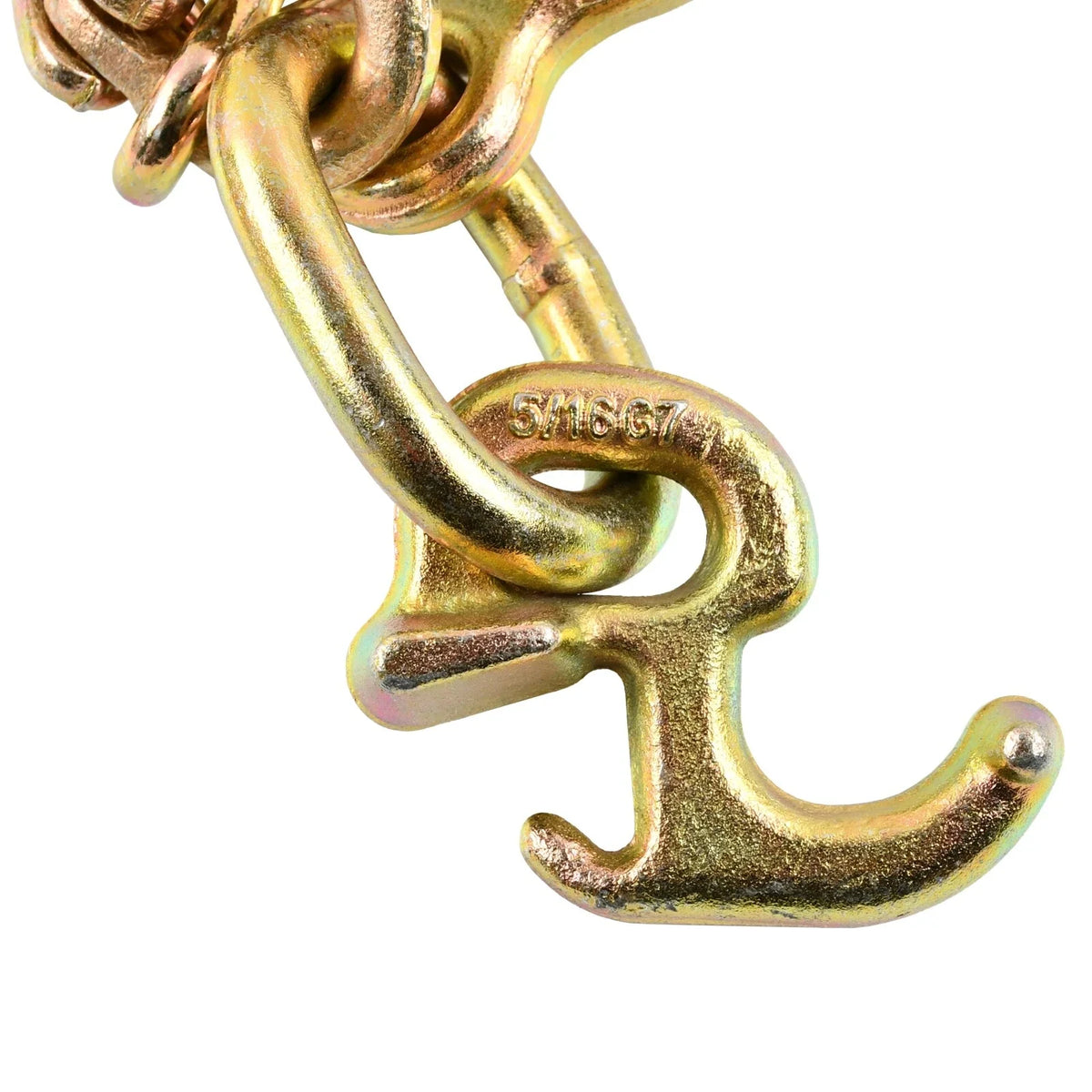 2X 5/16''x10' Transport Tow Chain for G70 (J Hook, Long Shank, Grab Hook)