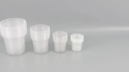 Set of 36 Reinforced Clear Nursery Pots for Plants and Flowers