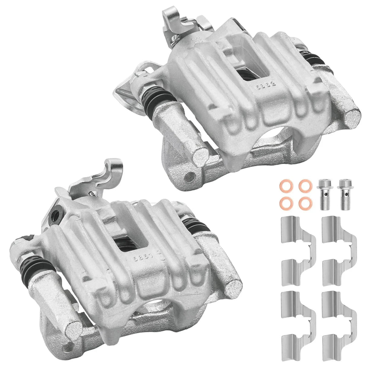 Set of 2 Rear Brake Calipers for Volkswagen Golf Beetle (2000–2006) 19B2577 19B2576