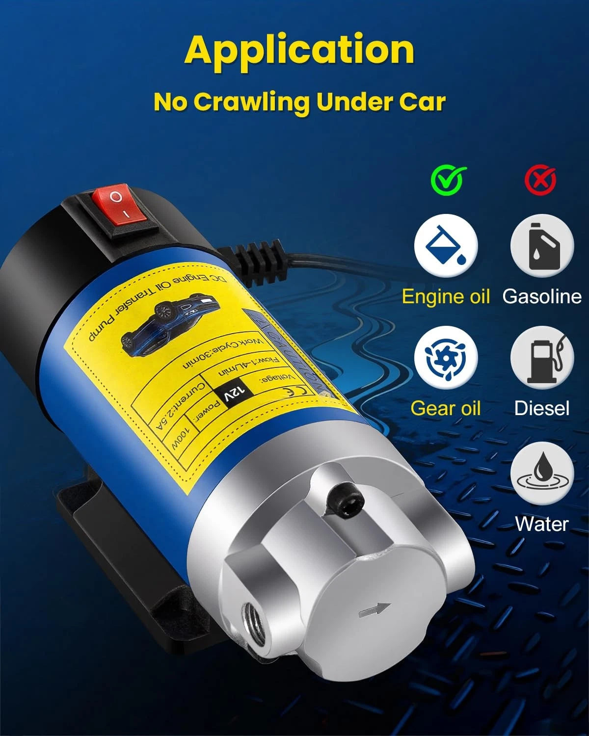 12V 100W Electric Oil Change Pump for Multi-Purpose Fluid Extraction