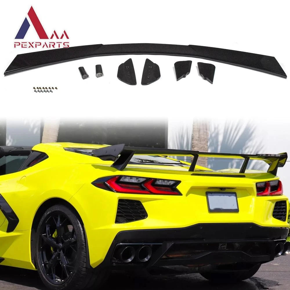 Rear Trunk Lid High Wing Spoiler Kit for Chevy Corvette C8 (2020–2024) 84857289 84183463 84183465 84183461 84505147