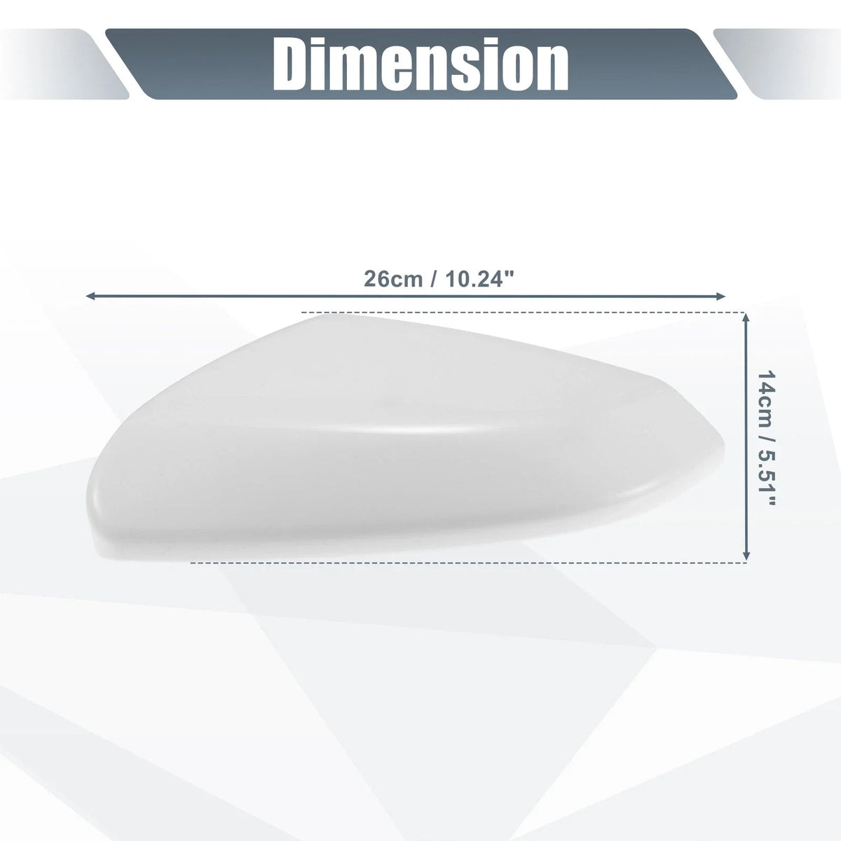 Left Side Mirror Cover Cap for Honda Civic (2016–2021) - White