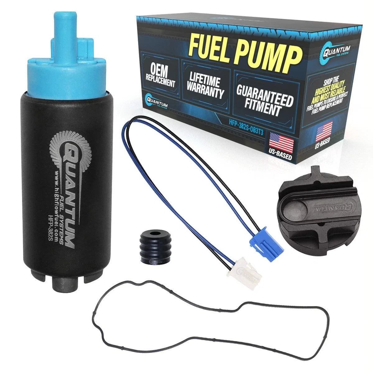 QFS Marina EFI Fuel Pump + Gasket for Yamaha F115 HP (2000–2015) 68V-13907-03-00