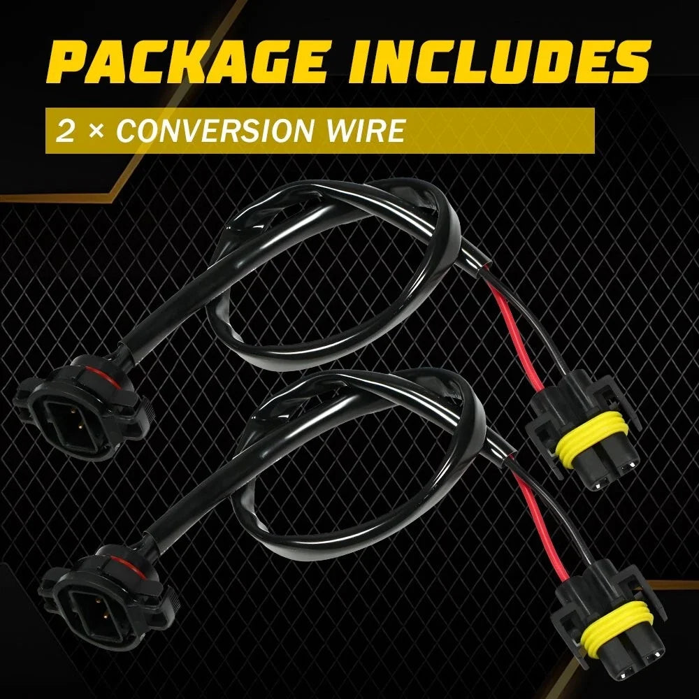 2X Fog Light Conversion Wire Harness Pigtail Socket for H11 H8 (5202)