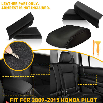 Set of 2 Center Console Lid & Door Armrest Covers for Honda Pilot (2009–2015)
