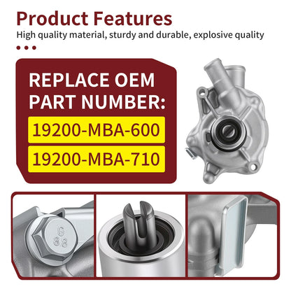Water Pump for Honda VT600C Shadow VLX 600 (1999–2007) 19200-MBA-600, 19200-MBA-710