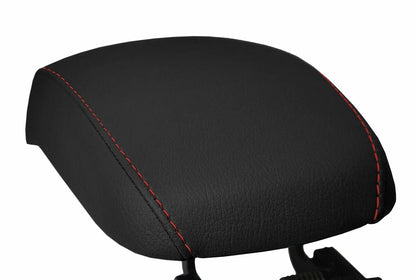 Center Console Lid Armrest Cover for Kia Sportage (2005–2010) Red Stitch