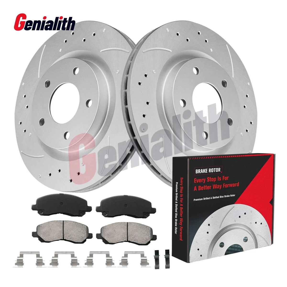 Front Drilled Brake Rotors & Ceramic Brake Pads for Jeep Patriot Compass (2007–2017)