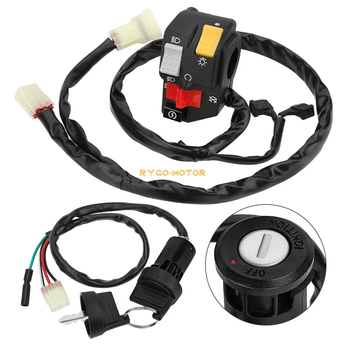 Handlebar & Key Switch for Honda TRX400EX 400EX Sportrax 400 1999–2004