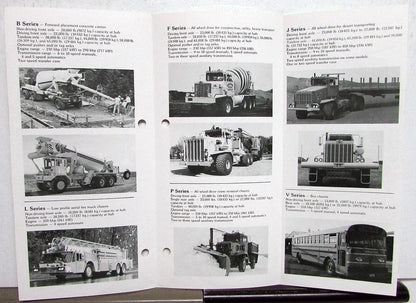 Oshkosh Trucks Pocket Sales Brochure for A B F J L P V M R Series (1978)