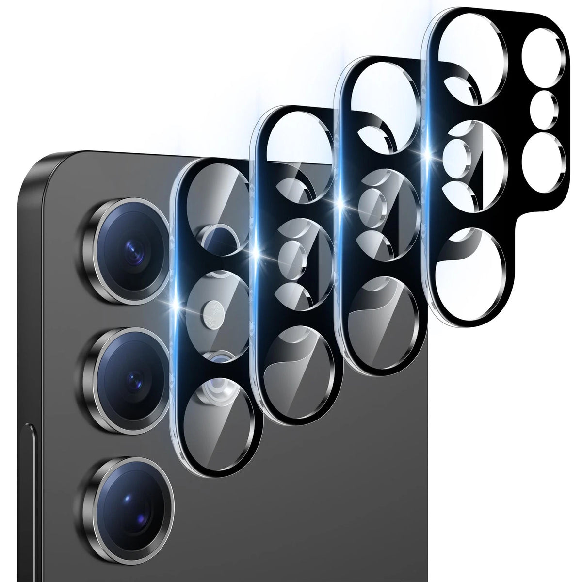 4 Pack Camera Lens Screen Protector for Samsung Galaxy S25 Ultra