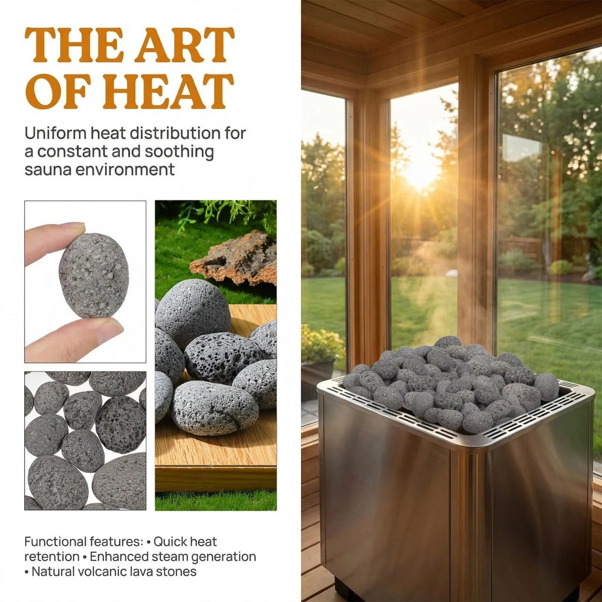 1kg Steam Sauna Stones for Small Heater
