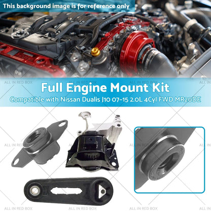 Engine Mount Kit for Nissan Dualis J10 (2007-2015) 2.0L FWD MR20DE