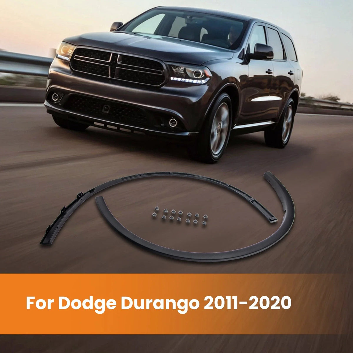 Set of 2 Fender Flares Trim Molding for Dodge Durango (2011–2020)
