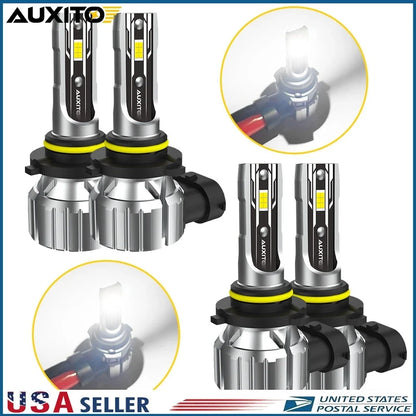 4X AUXITO 9005 9006 LED Headlight Bulbs for