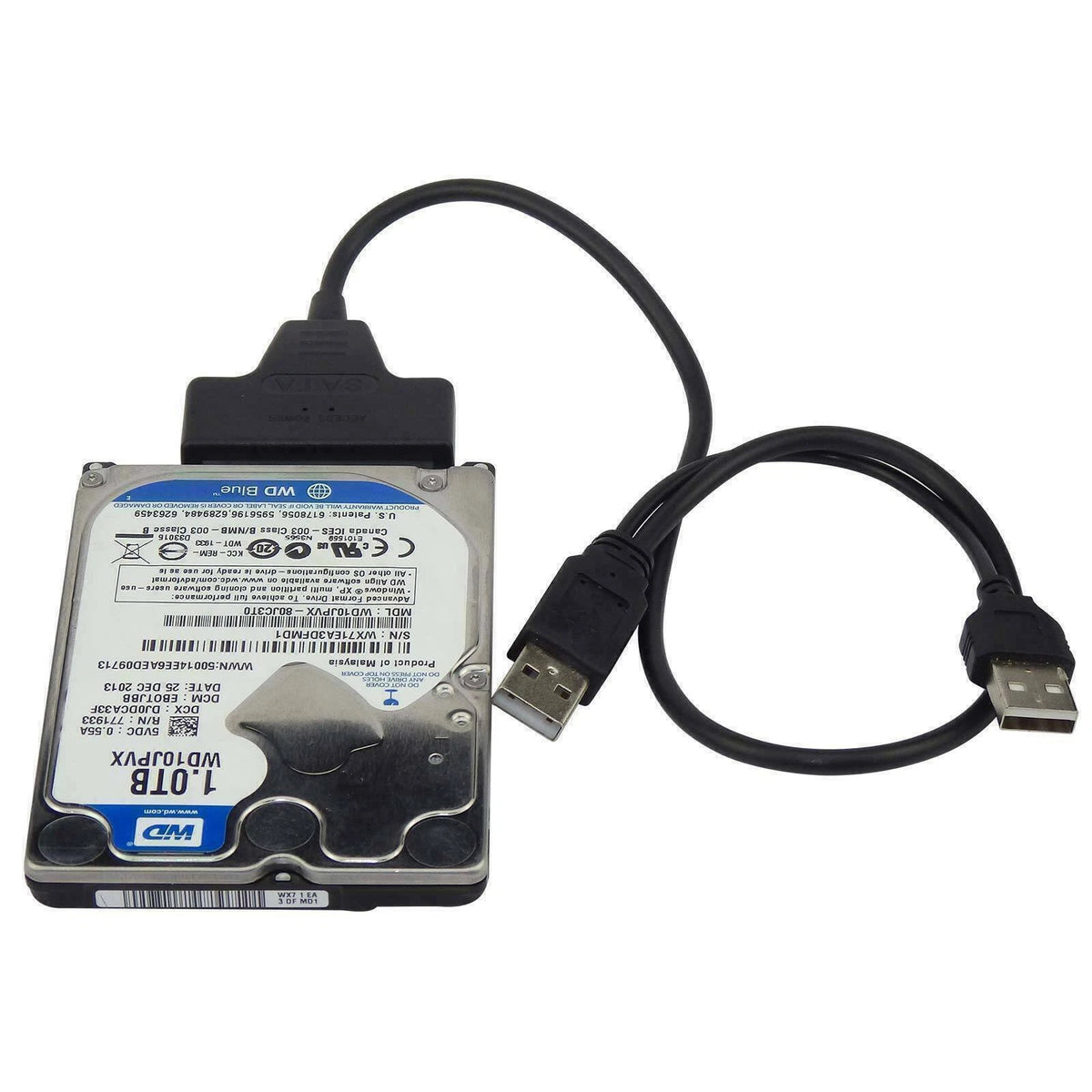 USB 2.0 to 2.5" HDD SATA Hard Drive Cable Adapter for SATA SSD & HDD