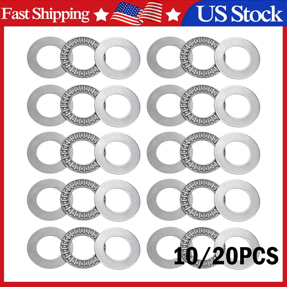 10pc AXK2035 Thrust Needle Roller Bearings 20x35x2mm with Washers