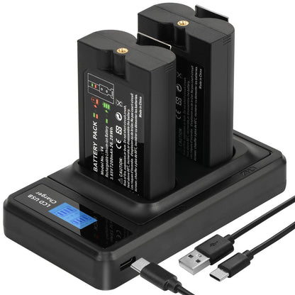 2X 7200mAh Replacement Battery with LED Charger Station for Ring Video