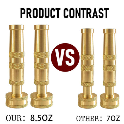 Set of 4 Adjustable Twist Hose Nozzles 4 Inch Gold