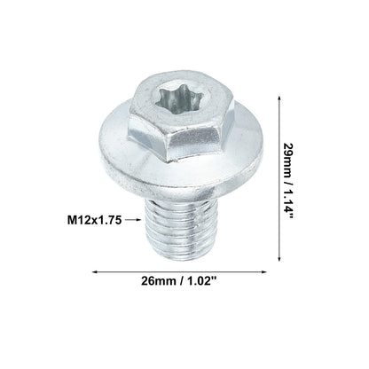 M12x1.75 Engine Oil Drain Plug Screw for Chevrolet Silverado 1500 