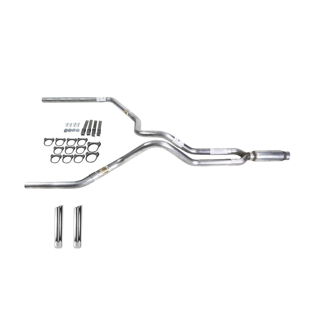 Dual Exhaust 2.5" MA Pipe Glass Pack Muffler for Silverado (1999–2006)