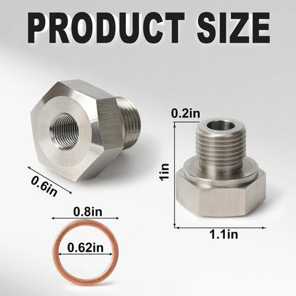 Oil Pressure Sensor Adapter M16-1.5 to 1/8" NPT for LS Engines