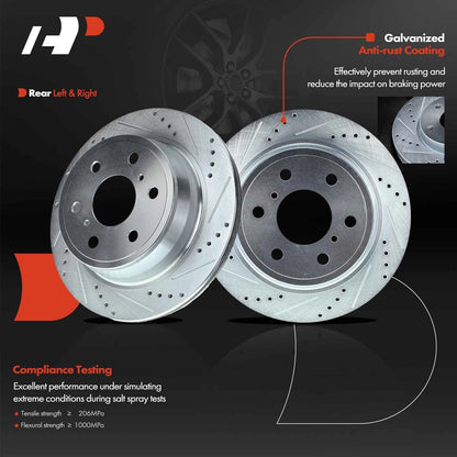 Drilled Rotors for Chevrolet Silverado 1500 GMC Sierra 1500 Yukon (2007–2018)