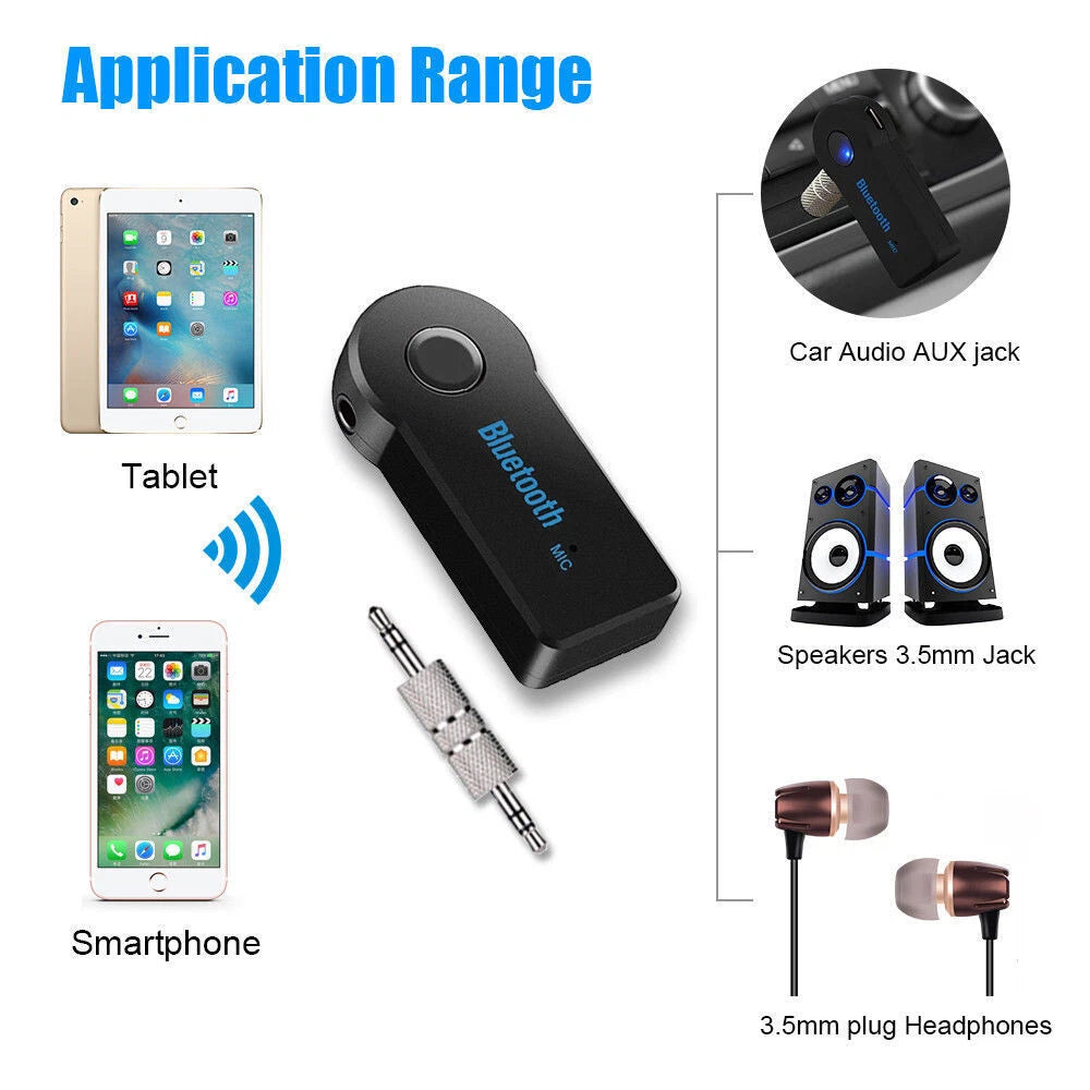 2X Wireless Bluetooth Receiver for Car Audio Adapter