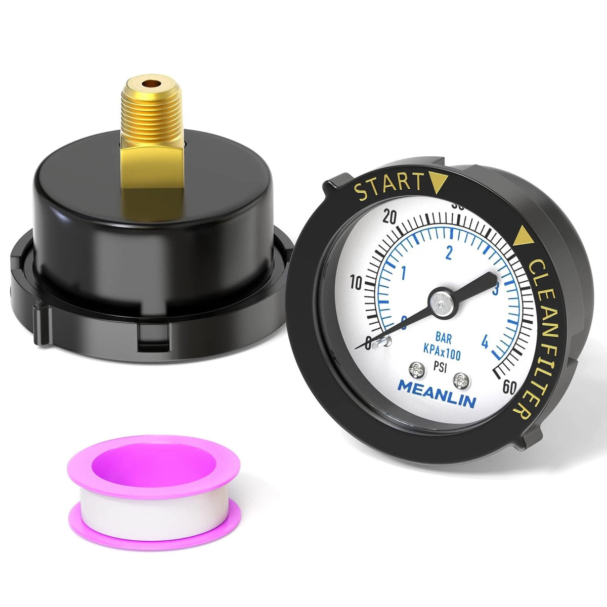 0-60 Psi Back Mount Pressure Gauge for Automotive Use