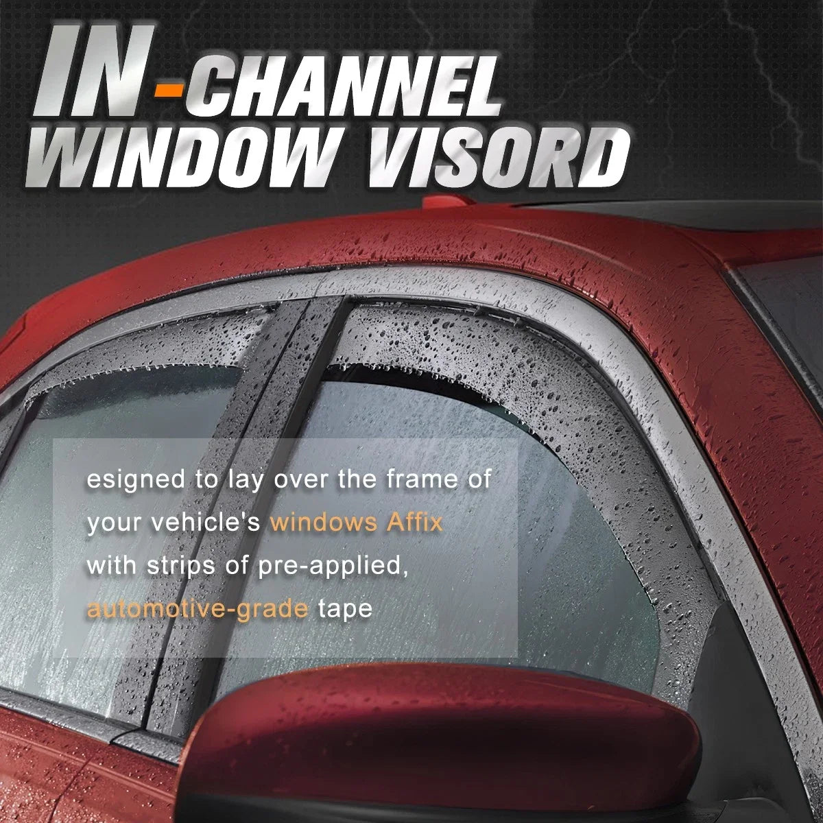 Set of 4 In-Channel Window Visors for Dodge Charger (2011–2023)