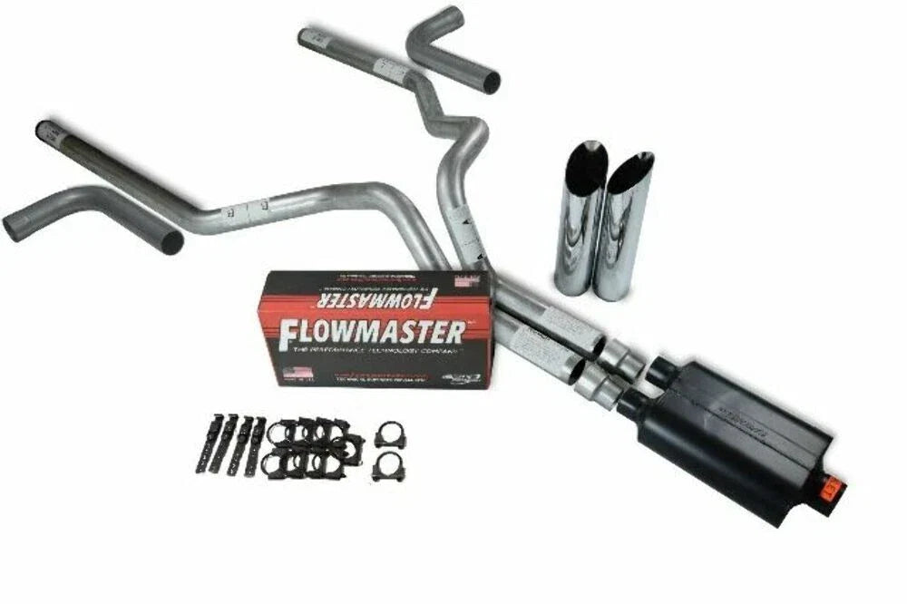 3" Dual Exhaust Kit for Dodge Ram 1500 (2019–2025) - Flowmaster Super 40 Slash Tip
