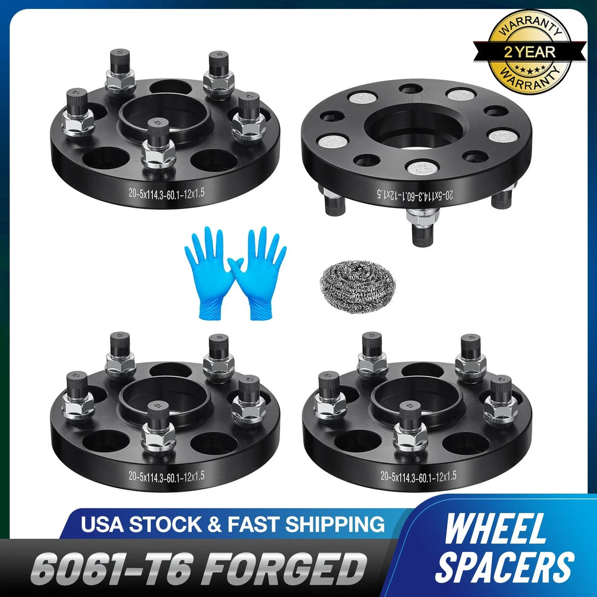 Set of 4 Hubcentric 20mm Wheel Spacers 5x4.5 M12x1.5 for Suzuki SX4 (2007–2013)