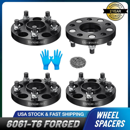 Set of 4 Hubcentric 20mm Wheel Spacers 5x4.5 M12x1.5 for Suzuki SX4 (2007–2013)