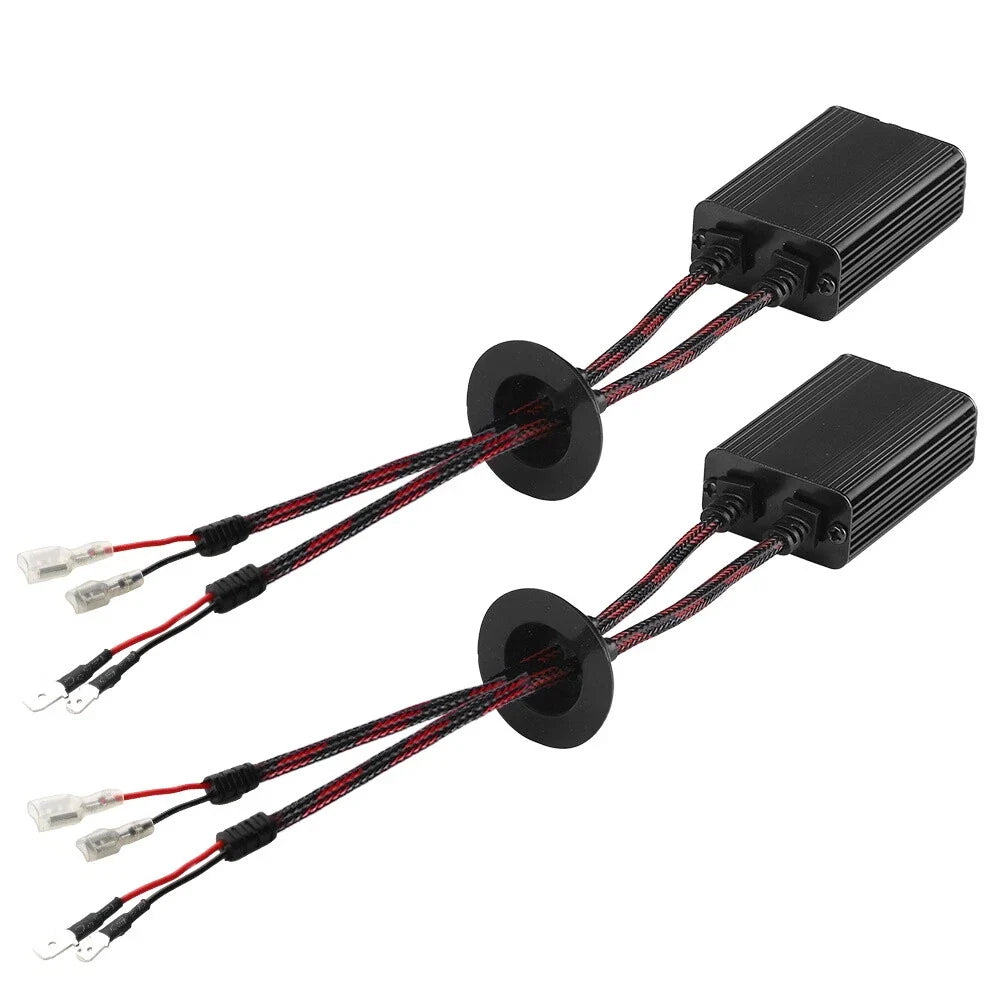 2X LED H1 H3 Headlight Canbus Error Free Resistor Decoder for