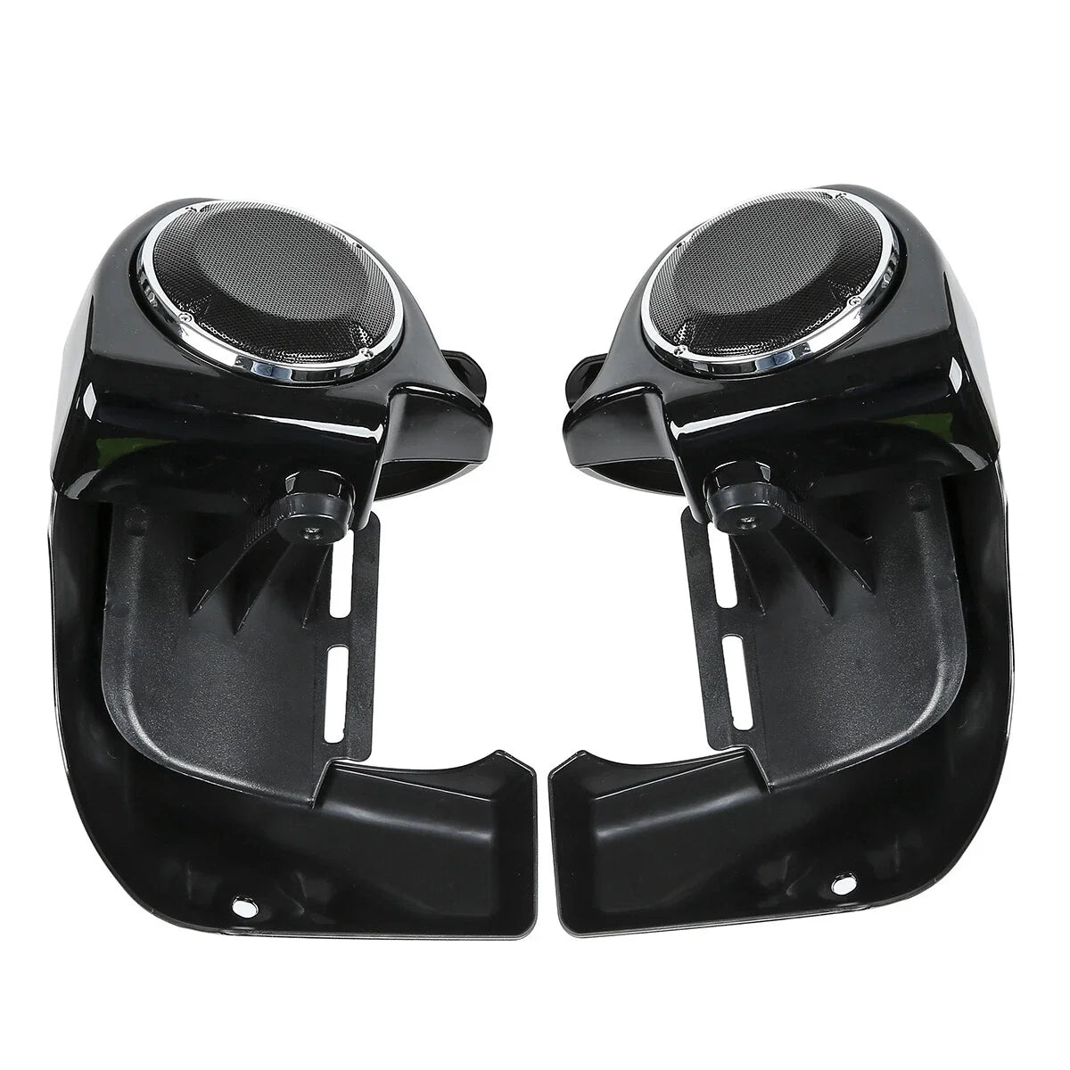 Black Lower Vented Fairing Speaker Grills for Harley Touring (1983–2013)