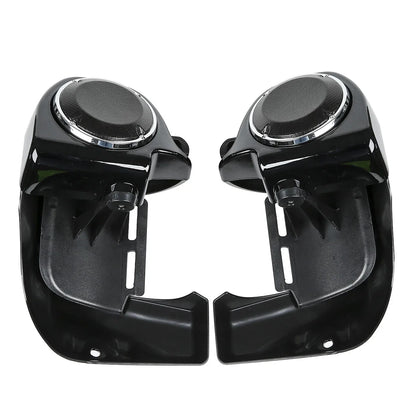 Black Lower Vented Fairing Speaker Grills for Harley Touring (1983–2013)