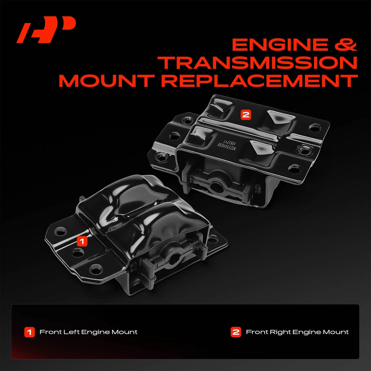 2X Engine Mount for Chevy Tahoe (1995–2000) GMC Yukon (1992–2000) 15592505, 15659350, 15659675, 15732188, A2637
