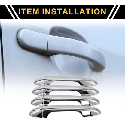 Set of 4 Exterior Door Handle Covers for Toyota Tacoma (2016–2023) - Chrome