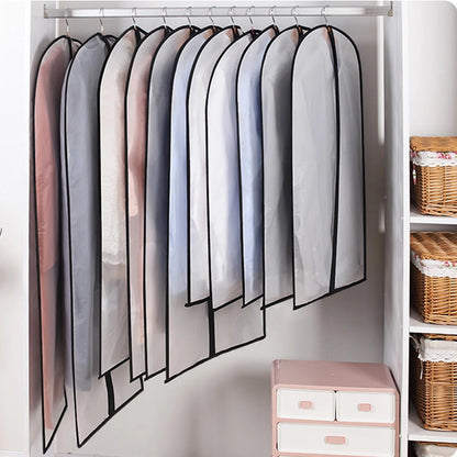 Set of 6 Extra Long Clear Garment Bags 60in for Dresses