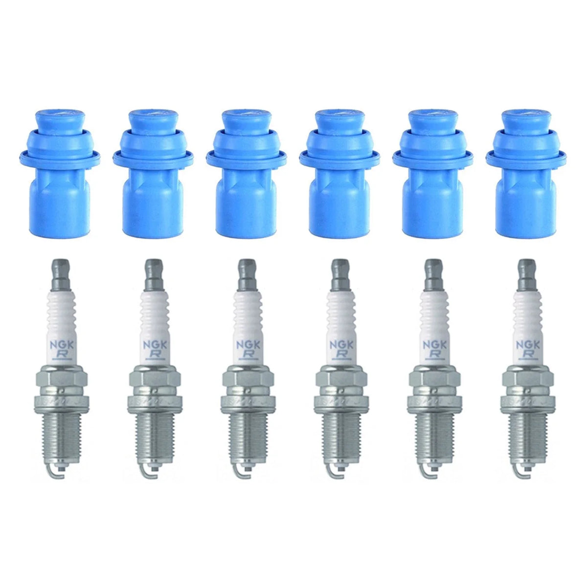 NGK 6 Spark Plugs & Denso Coil Boots Kit for SC300 1998